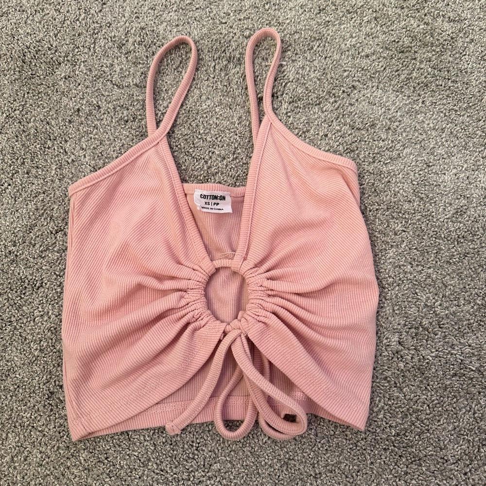 Pink Cotton on Crop top
